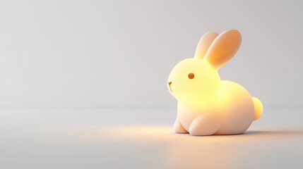 Charming rabbit-shaped night light for cozy bedroom decor