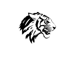 Tiger head silhouette 