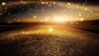 スタイリッシュな空間、幻想的な雰囲気、金粉のアクセント、グラフィック、文字なしの背景画像 Generated by AI