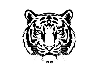 Fototapeta premium Tiger head silhouette 