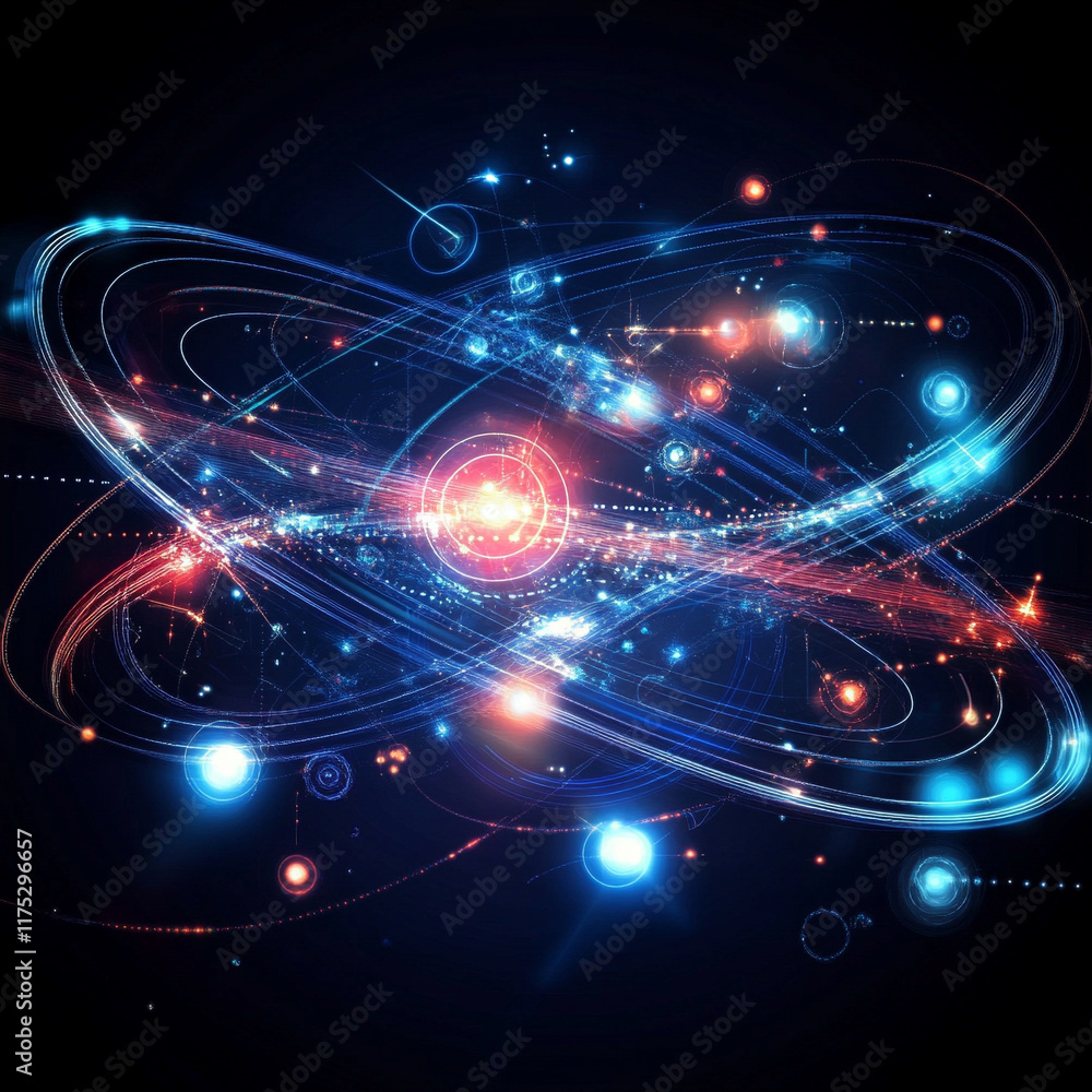 Poster dynamic cosmic energy patterns outer space digital art sci-fi environment abstract viewpoint cosmic 