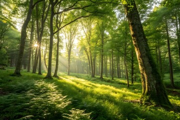 Obraz premium morning in the forest