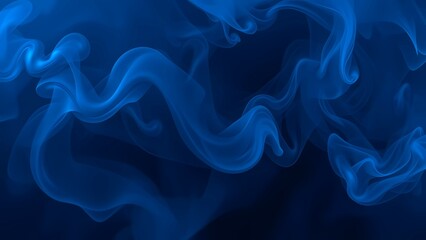 abstract smoke background, blue smoke on black AI