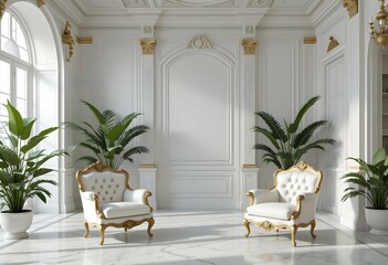 Luxurious living room with two sofas