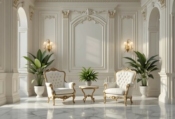 Luxurious living room with two sofas