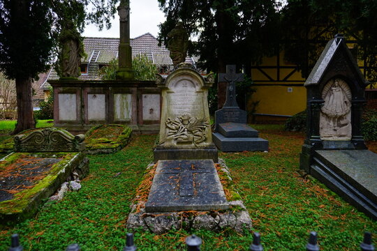 Ancient grave nearby a church