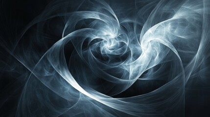 Abstract Art of Swirling Light Waves in Dark Background, Demonstrating Energy, Motion, and Ethereal Beauty for Modern Design Projects and Digital Creativity