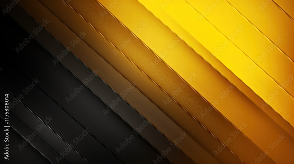 Poster abstract composition of black and yellow light stripes creating dynamic visual texture for backgroun