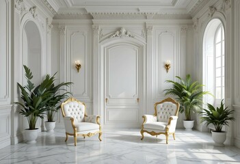 Luxurious living room with two sofas