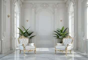 Luxurious living room with two sofas