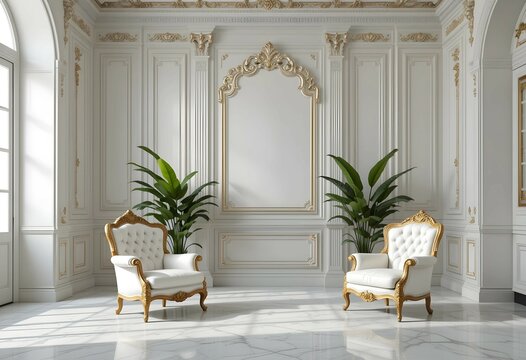 Luxurious living room with two sofas