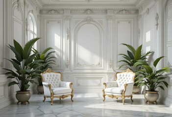 Luxurious living room with two sofas