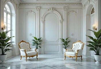 Luxurious living room with two sofas