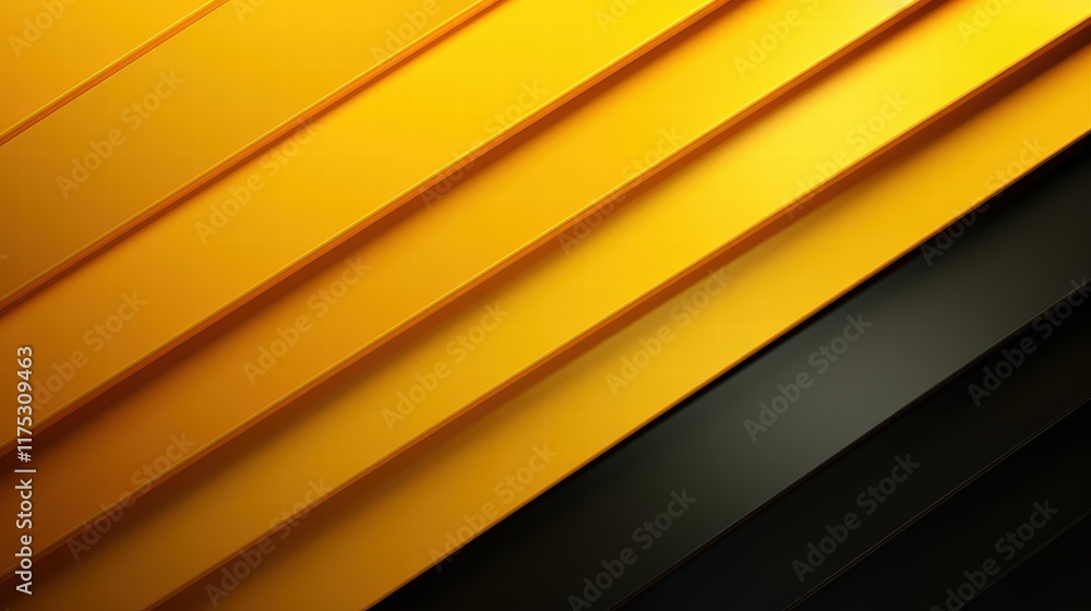 Poster abstract background with layered yellow and black lines creating a modern visual surface design for 
