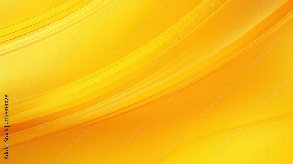 Poster bright abstract design with flowing yellow waves and soft light for creative backgrounds and visual 