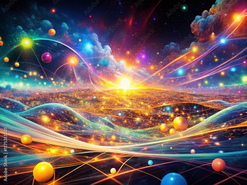 Poster surreal digital landscape: browsing the infinite web