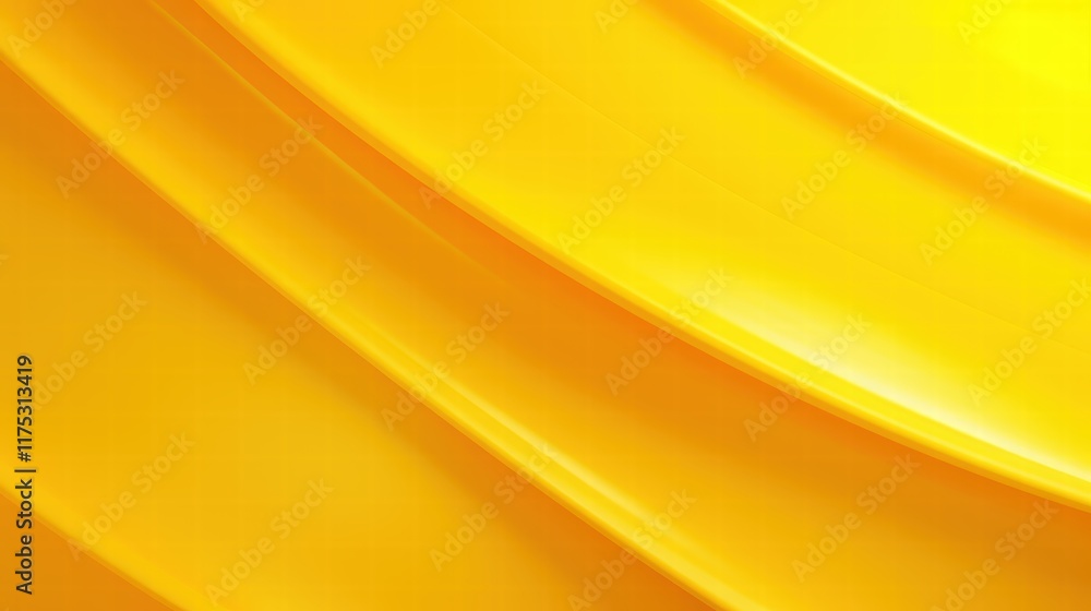 Poster bright and glossy yellow abstract waves creating a vibrant and lively background for various creativ
