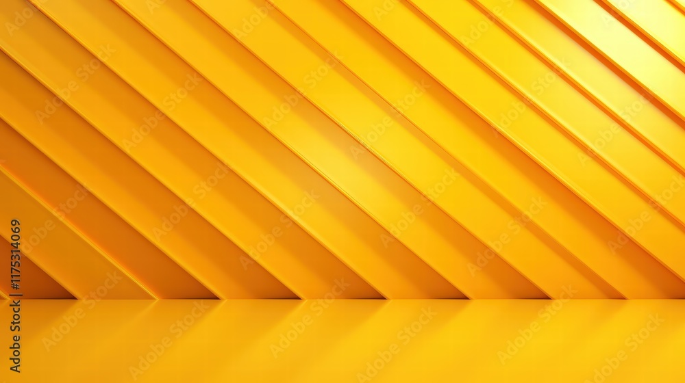 Poster abstract yellow background with diagonal lines creating a light and vibrant visual effect for creati