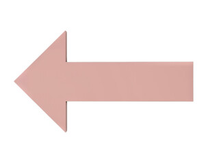 Long Horizontal Pink Arrow Pointing to the Left on a White Background, Ideal for Presentations and Infographics