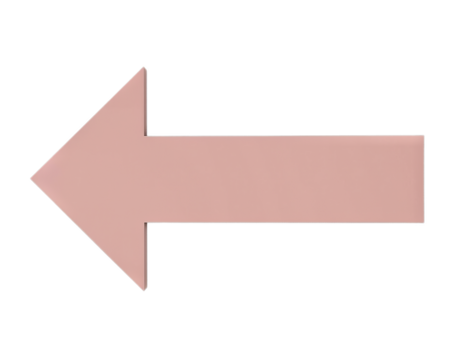 Long Horizontal Pink Arrow Pointing to the Left on a White Background, Ideal for Presentations and Infographics