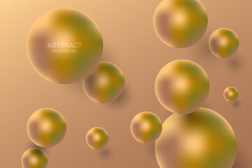 3D Golden Circle On Background. Futuristic Wallpaper. Technology Banner. Minimal. Vector Illustration. Wallpaper