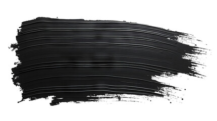 Simple, solid black brushstroke against a white background