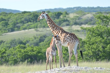 Obraz premium giraffe in the serengeti