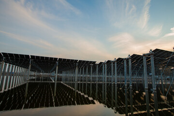 On site construction of photovoltaic panels