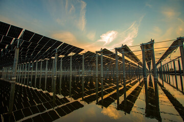On site construction of photovoltaic panels
