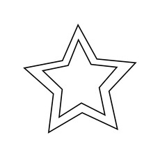 red star isolated on white