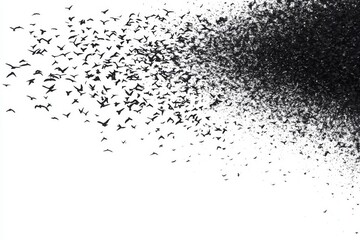 A cluster of doves gliding overhead, captured in a transparent PNG