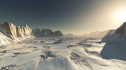 Arctic Serenity: A Breathtaking Panorama of a Frozen Wilderness