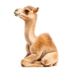 On a transparent background, a camel is depicted, thanks to generative AI