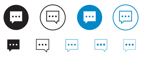 Chat icons vector isolated element.Set of talk bubble speech signs.