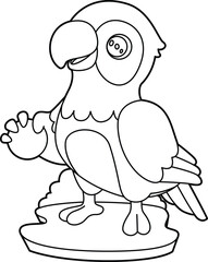 Parrot Bullet Animal Vector Graphic Art Illustration