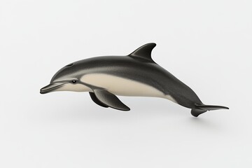 Obraz premium An isolated PNG stock image of a cute dolphin jumping on a white background