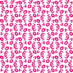 seamless pattern with love, pink background 