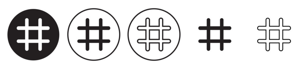 Hashtag icon vector isolated on white background.hashtag vector icon