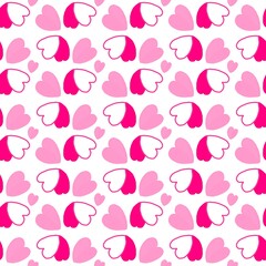 seamless background with hearts
