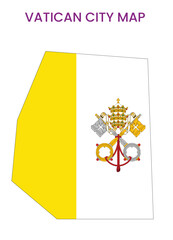 High detailed map of Vatican City. Outline map of Vatican City. Europe