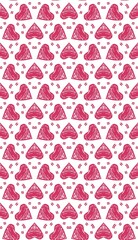 seamless background with hearts