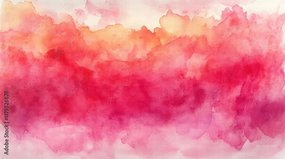 Poster soft watercolor abstract background in shades of pink with hints of orange illustrating chaos and se