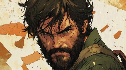 Logan's Determined Gaze: A Close-Up Portrait of the Wolverine