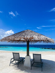 푸른 몰디브 바다 사진