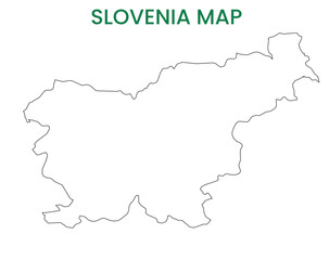 High detailed map of Slovenia. Outline map of Slovenia. Europe
