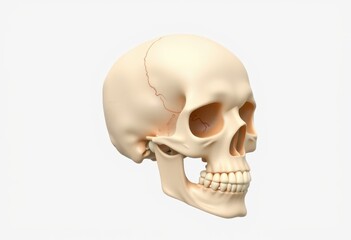 Obraz premium a human skull with a missing jaw