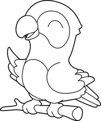 Parrot Flower Animal Vector Graphic Art Illustration