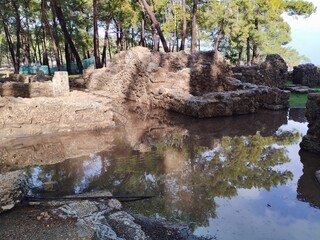 phaselis antic archeologic site in turkey
