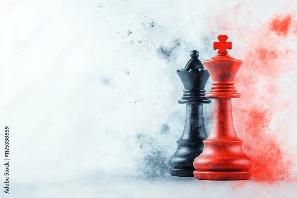 Poster A simple 2D depiction of a knight chess piece with a clean outline and vibrant shading on a white canvas