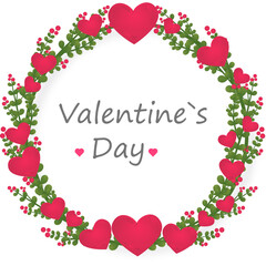 Valentine's bouquet vector with isolated background 